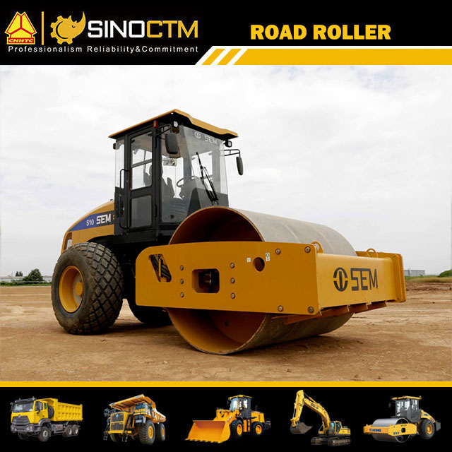 1、Catpiller Sem 10 Tons Vibratory Road Roller Sem510 with Single Drum