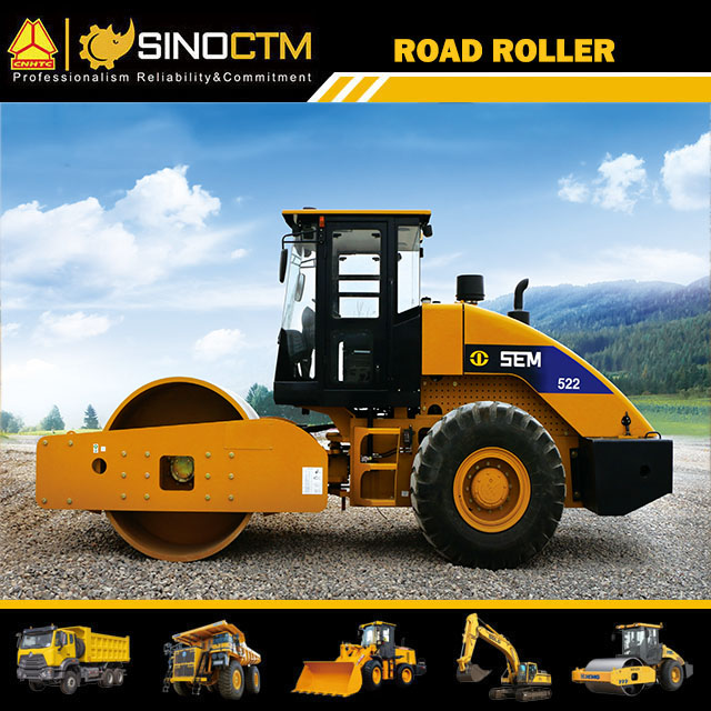 22 Ton Single Drum Hydraulic Vibratory Soil Compactor Road Roller Sem522