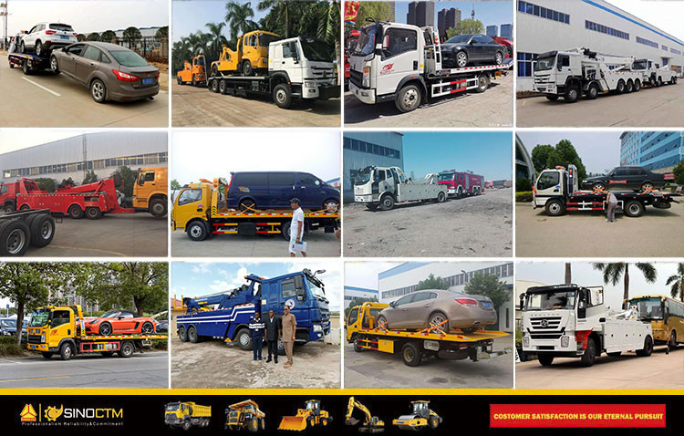 新清障车组合 1.jpg Sinotruk HOWO 8X4 Heavy Duty 360 Degree Rotation Wrecker Truck Wrecker Equipment Recovery Rescue and Towing Truck