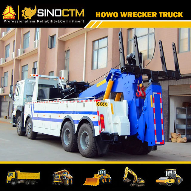 Sinotruk HOWO 8X4 Heavy Duty 360 Degree Rotation Wrecker Truck Wrecker Equipment Recovery Rescue and Towing Truck