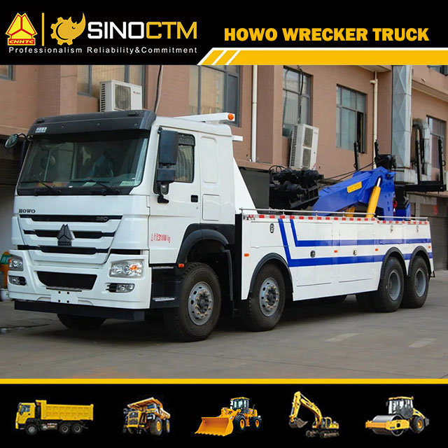Sinotruk HOWO 8X4 Heavy Duty 360 Degree Rotation Wrecker Truck Wrecker Equipment Recovery Rescue and Towing Truck