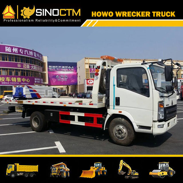 HOWO 4*2 5ton Capacity Integrated Rescue Wrecker Tow Truck