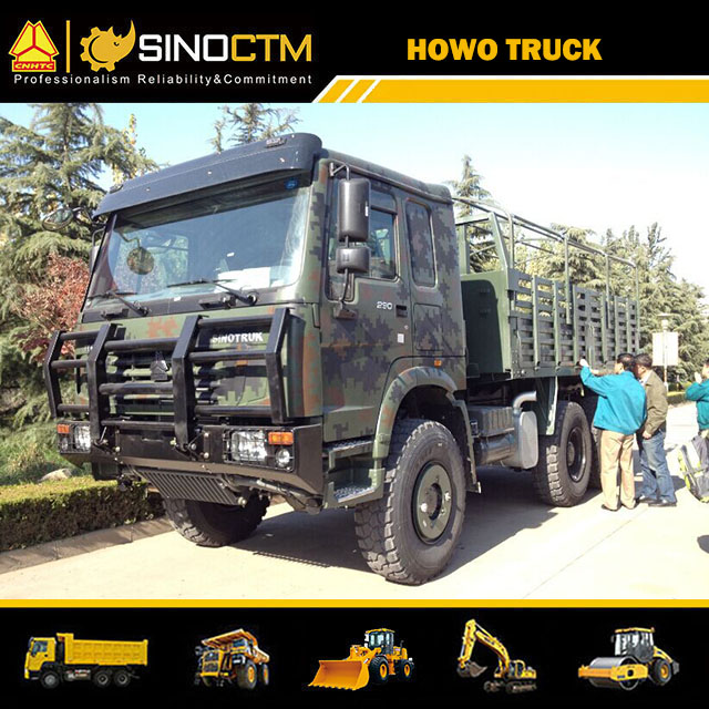 HOWO 6X6 380hp Military Troops Carrier Vehicle Cargo Truck Price