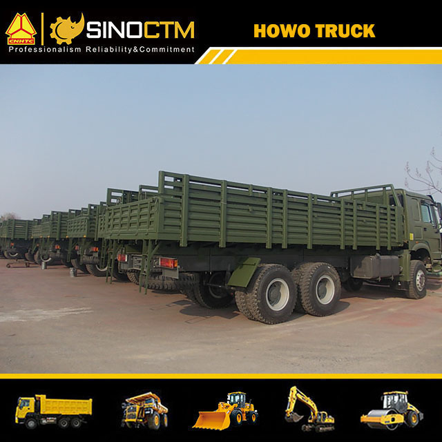 HOWO 6X6 380hp Military Troops Carrier Vehicle Cargo Truck Price