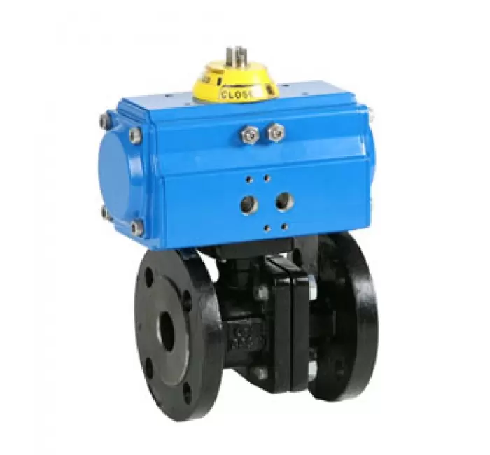 3-way flange ball valve