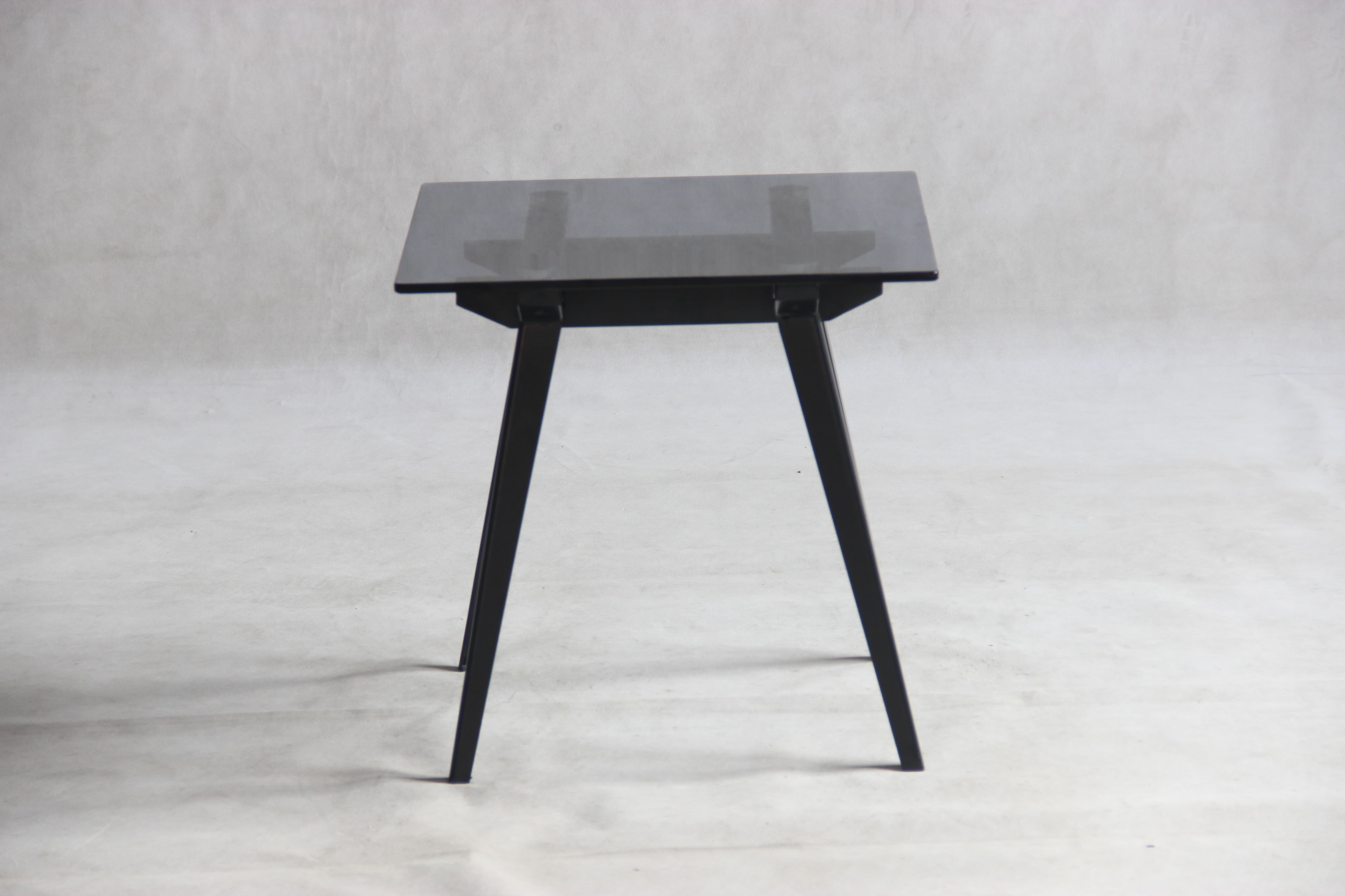 22B02 Small Smoky Glass End Table