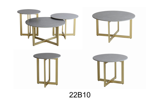 22B10 gold powder coating Coffee Table