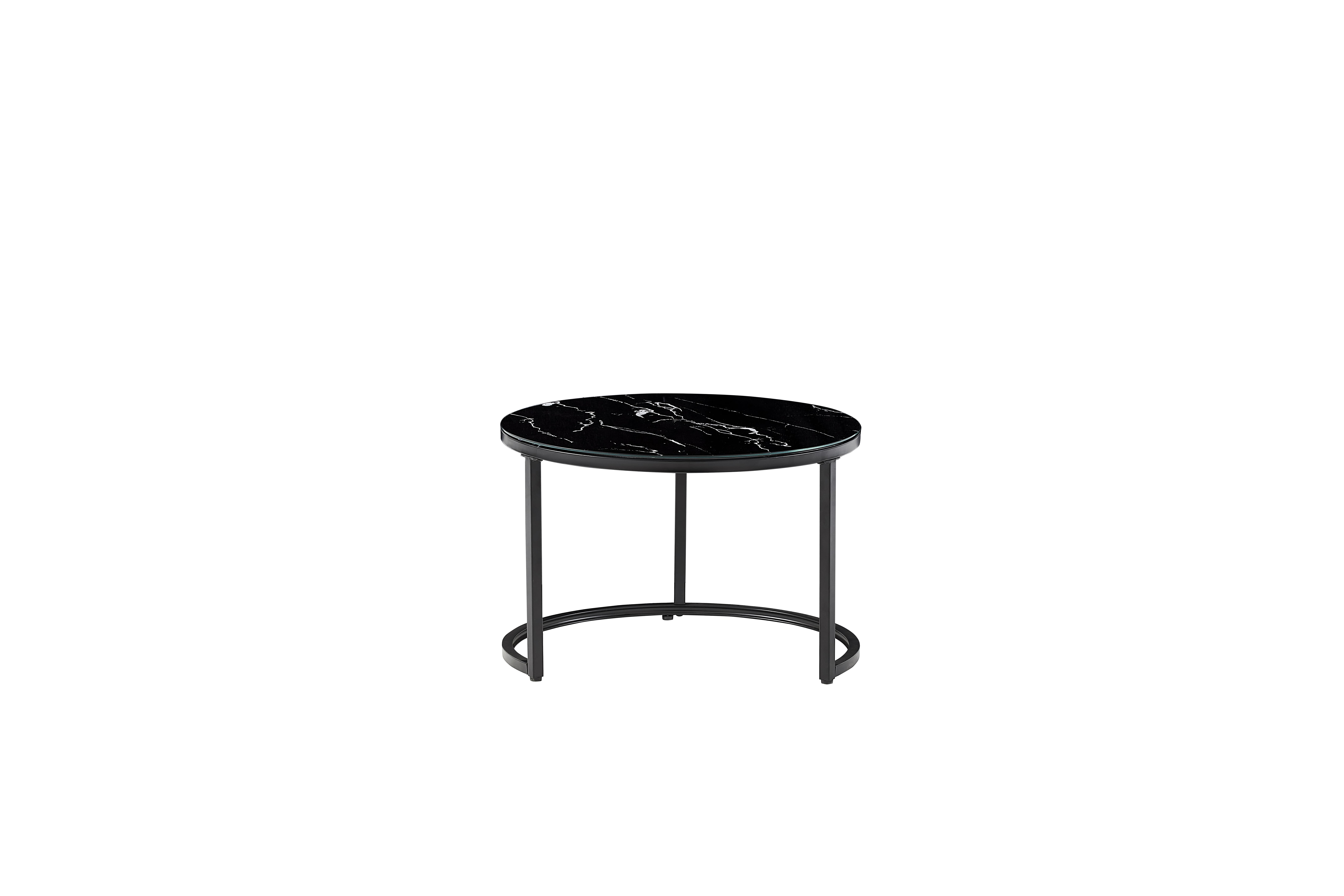 22B07 Tempered Glass With Paper Coffee Table