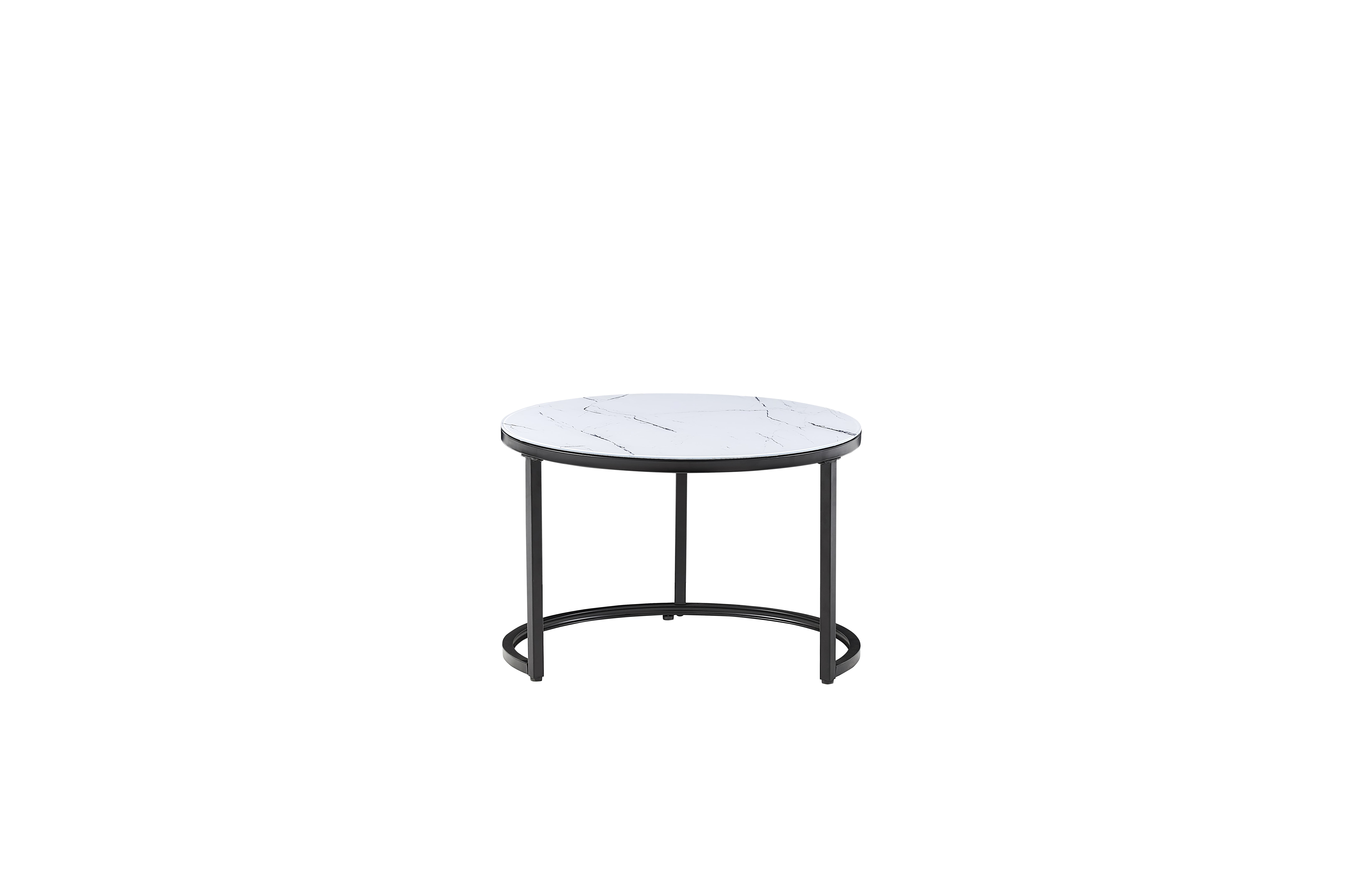 22B07 Tempered Glass With Paper Coffee Table