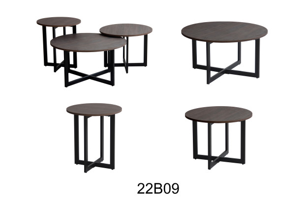 22B09 MDF with Wooden Top Coffee Table