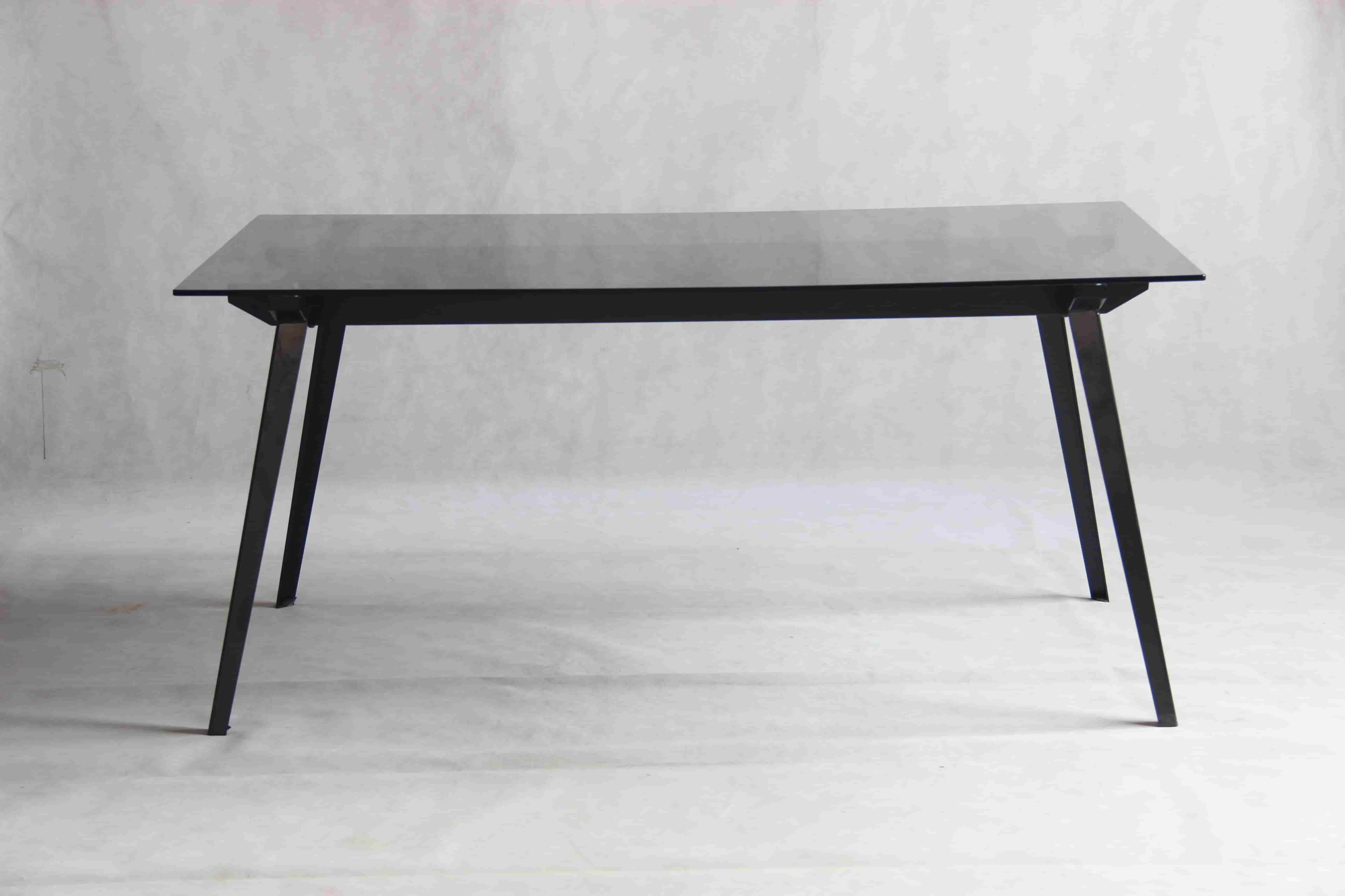 22C01 Smoky Glass Top Dining Table