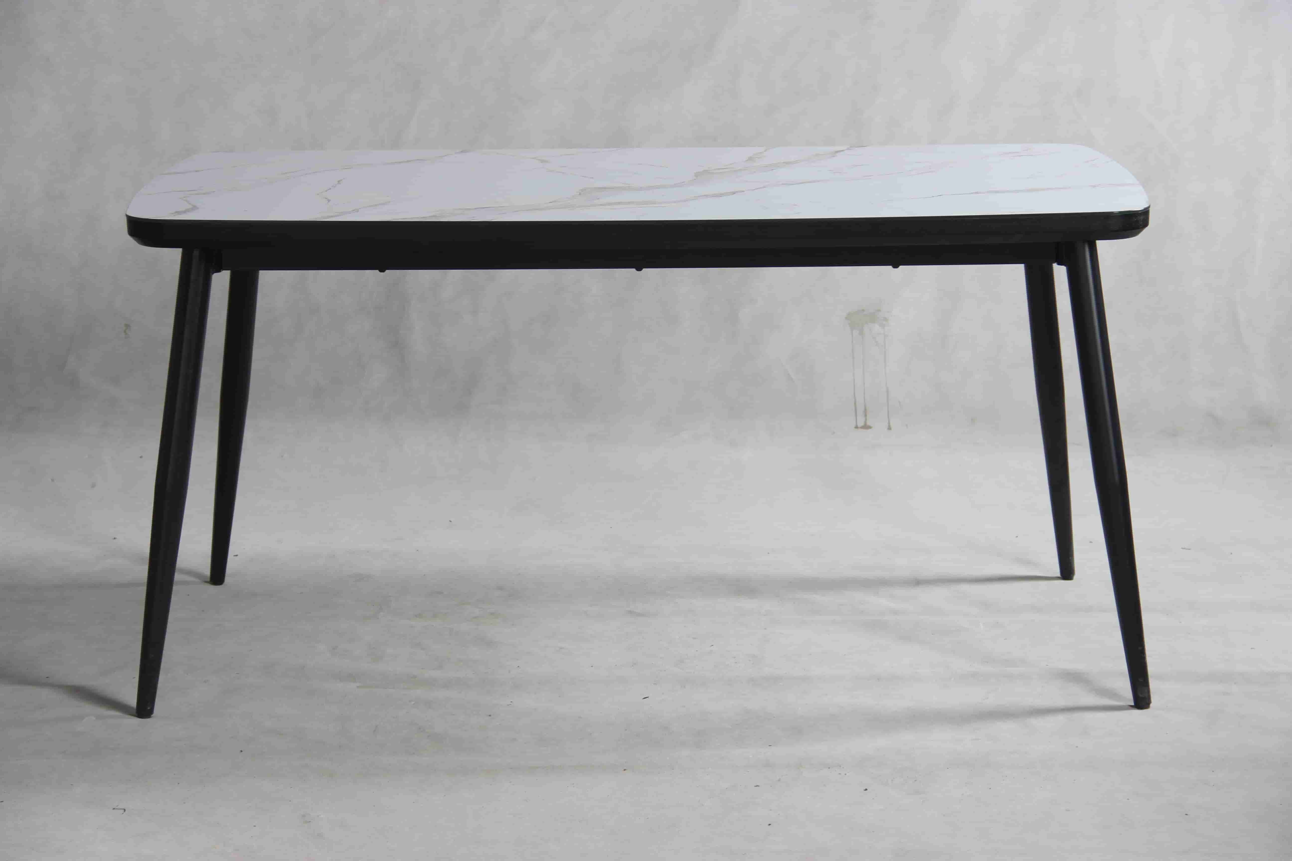 22C07 Glass + MDF Top Dining Table