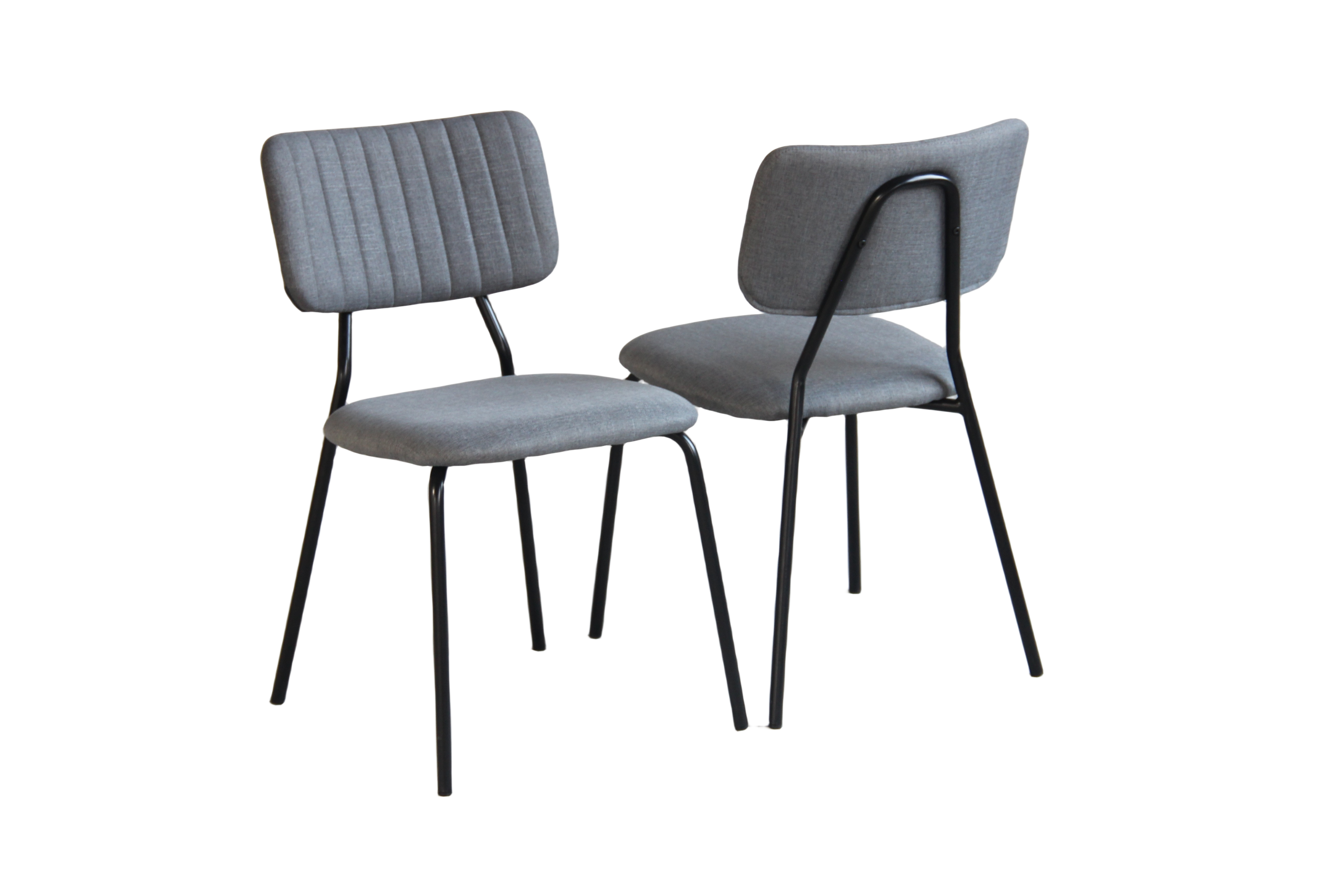 22A19  fabric+powder coating leg Dining chair
