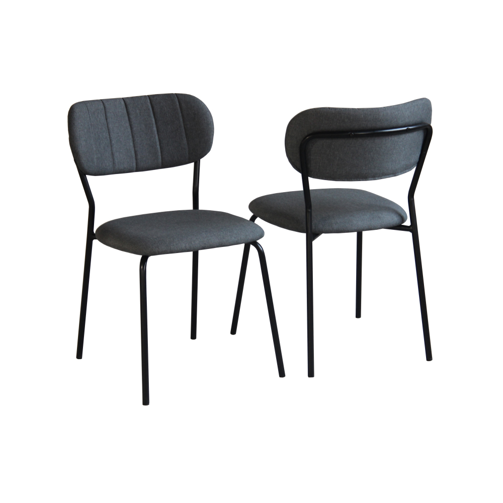 22A21  fabric+powder coating leg Dining chair