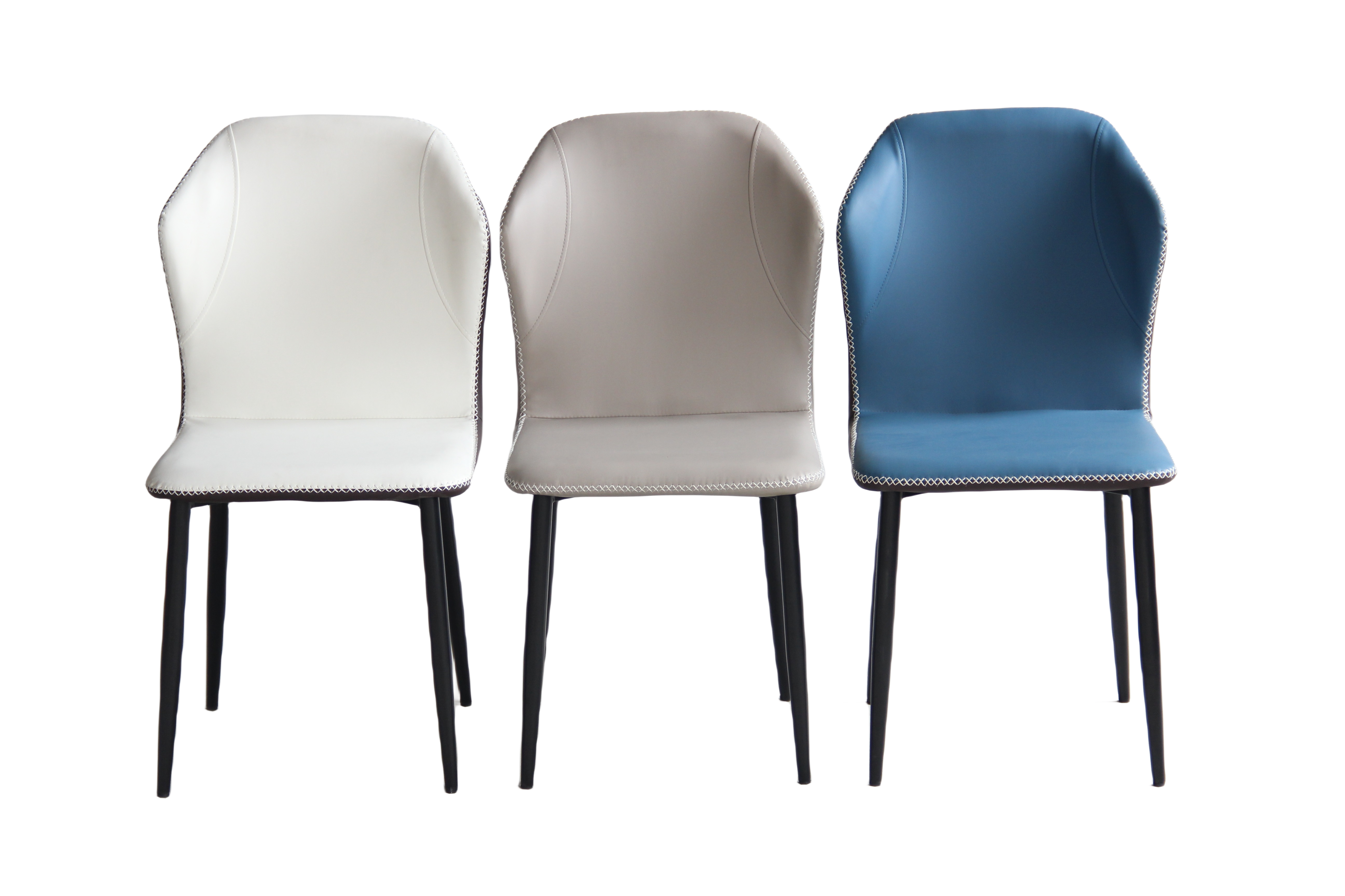 22A22  fabric+powder coating leg Dining chair