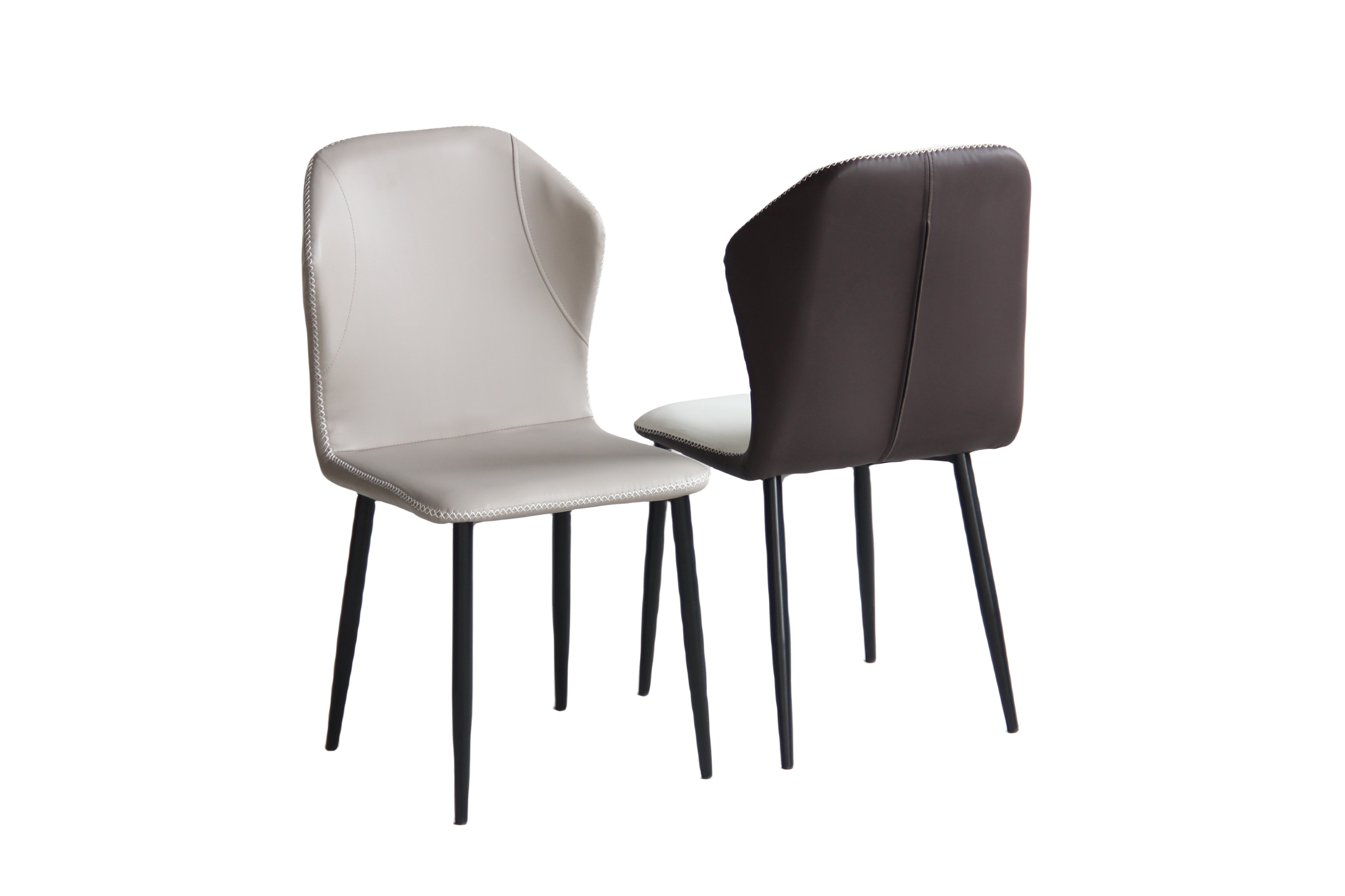 22A22  fabric+powder coating leg Dining chair
