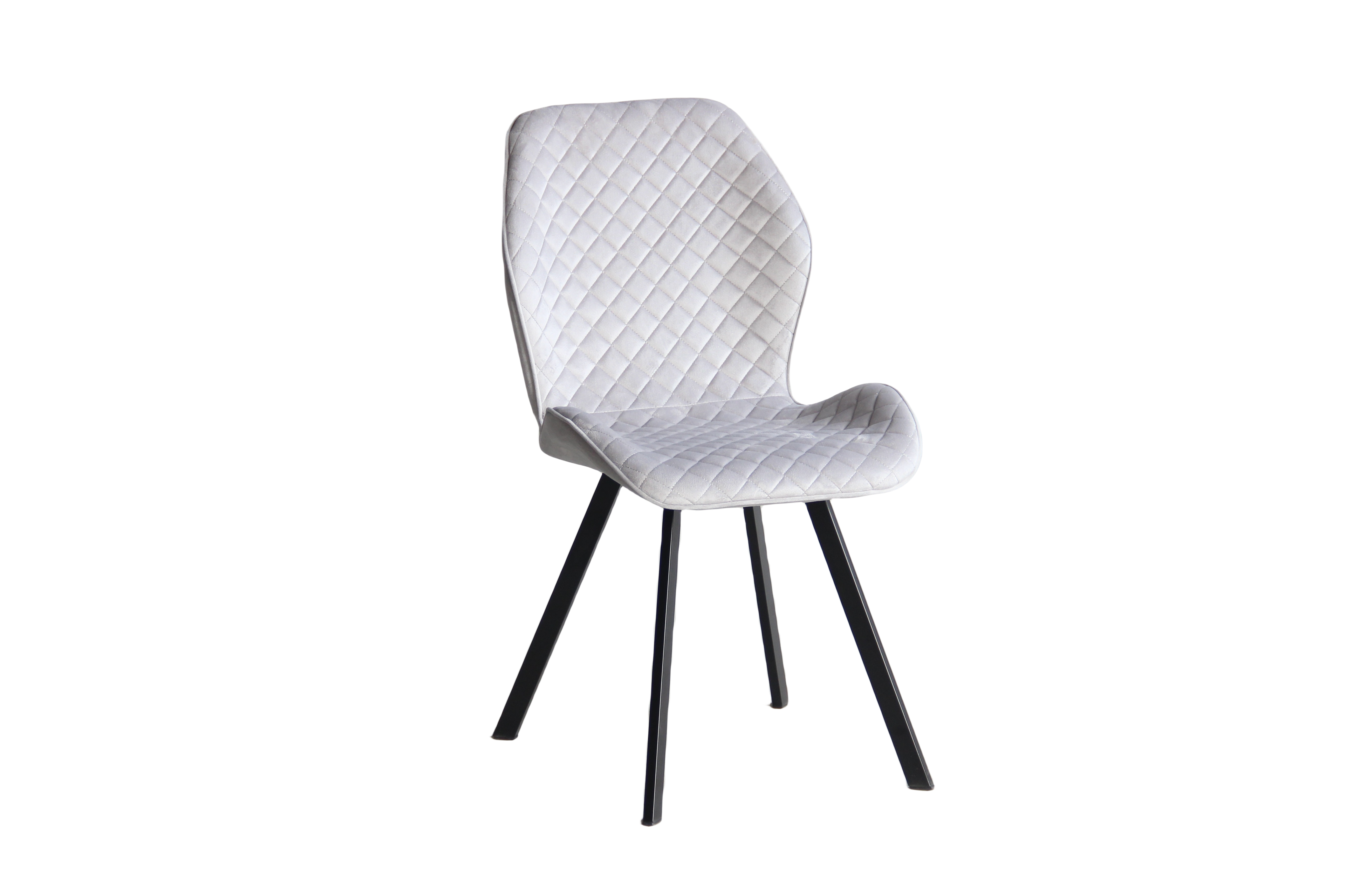 22A24  fabric+powder coating leg Dining chair