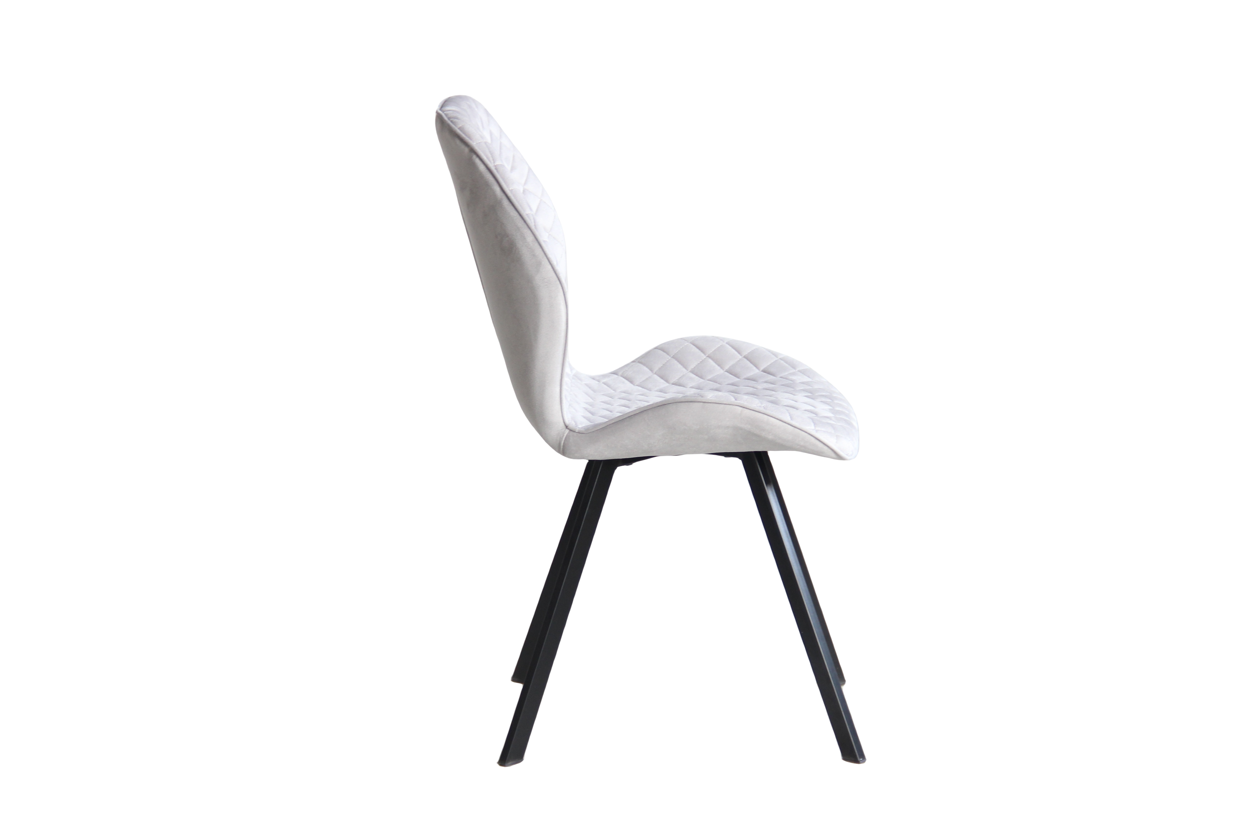 22A24  fabric+powder coating leg Dining chair