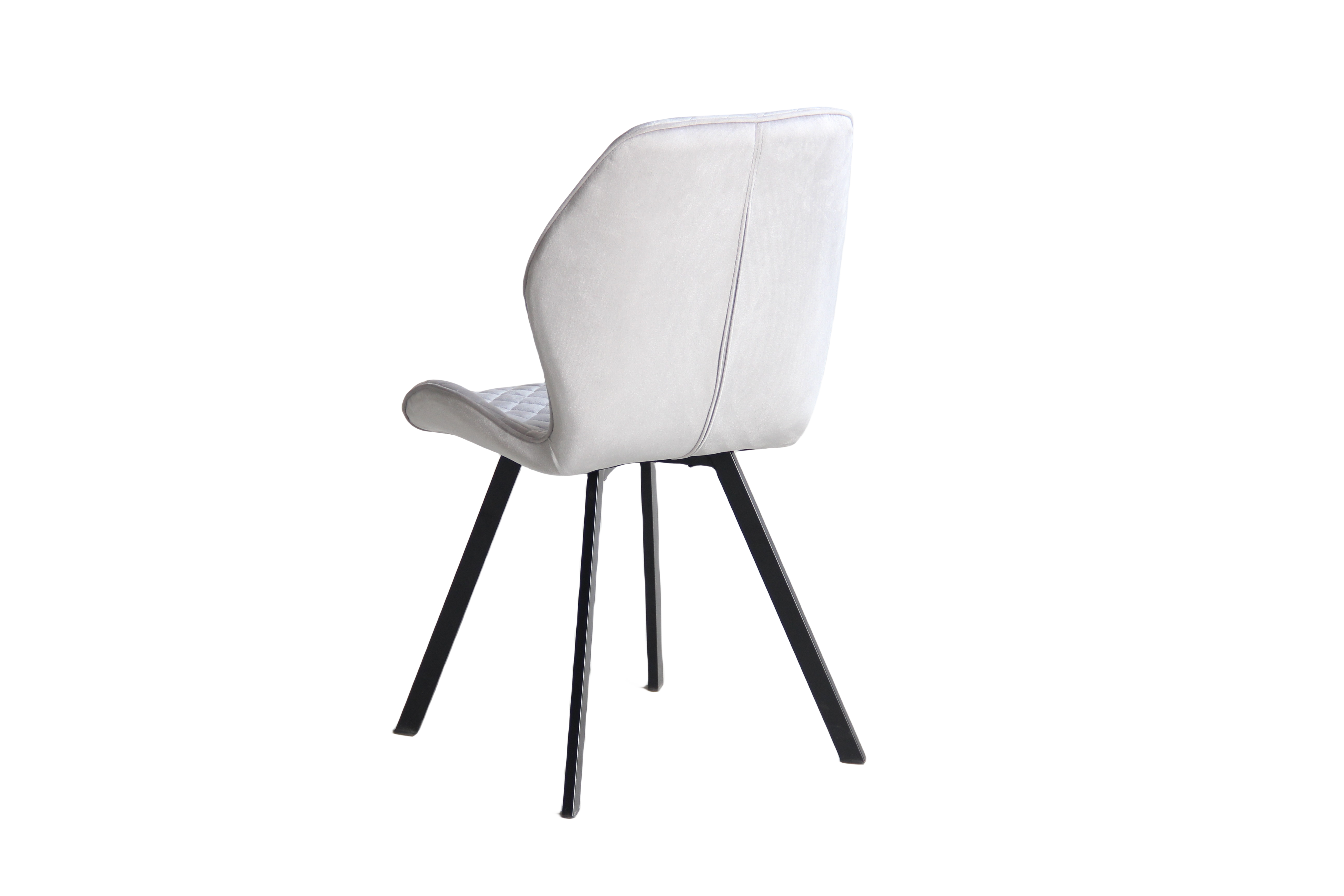 22A24  fabric+powder coating leg Dining chair