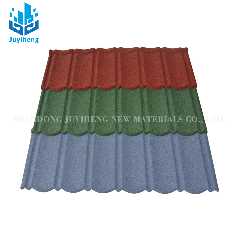 Building Material Color Painted Stone Coated Metal Roof Tile