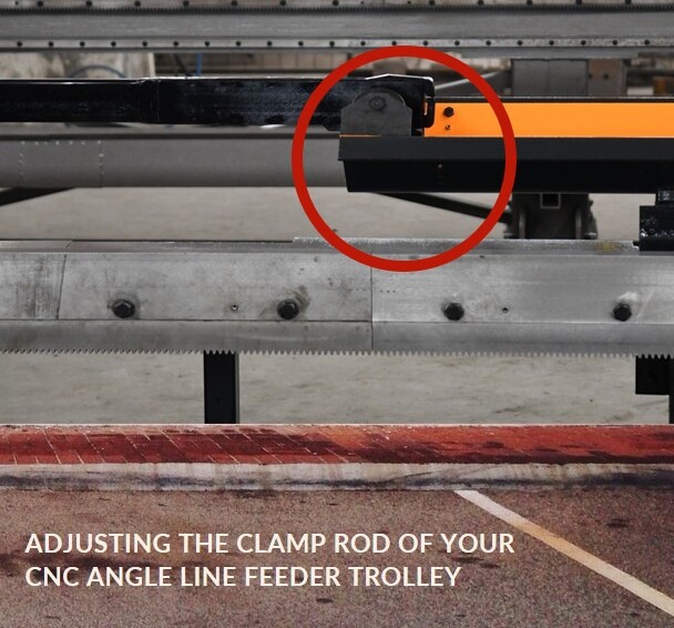 How To Properly Adjust The Clamp Rod Of The CNC Angle Line Feeder Trolley?