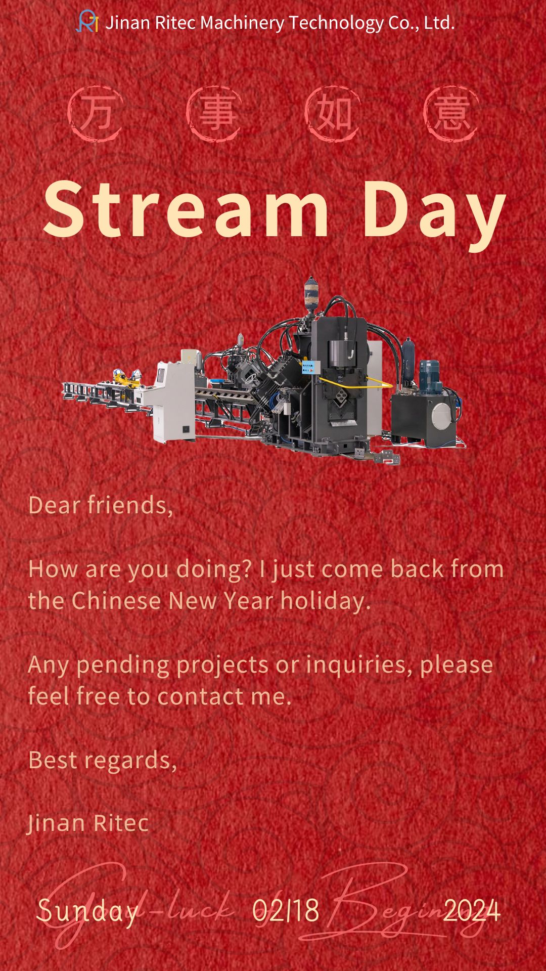 Good-Luck Of Beginning! The First Day Of The New Fiscal Year For Jinan Ritec