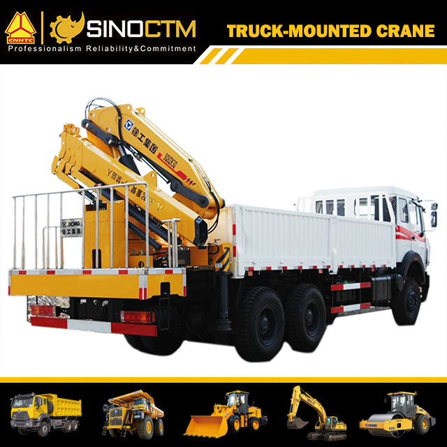 Grue de camion de fabricant de XCMG SQ8ZK3Q Chine grue montée sur camion hydraulique de marque supérieure de 8 tonnes avec flèche articulée