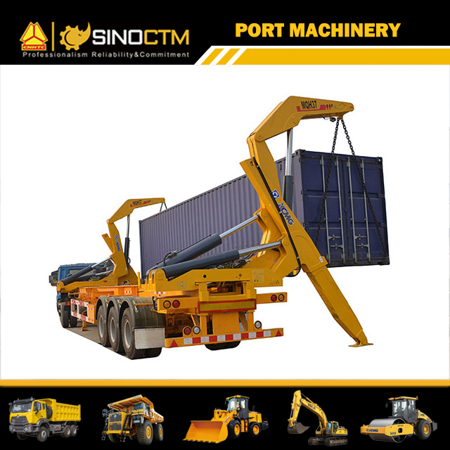Chargeur latéral de conteneur officiel MQH37A XCMG Chine Nouvelle remorque de conteneur à chargeur latéral de 37 tonnes