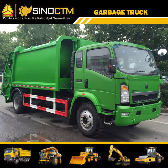 Sinotruk HOWO 4cbm - 16cbm Refuse Truck, Compressed Garbage Truck Compactor Garbage Truck