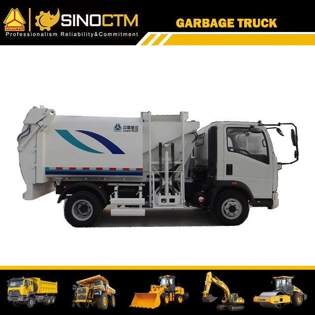 Nouveau prix de camion à ordures de déchets alimentaires de cuisine de chargement latéral de camion de déchets de cuisine de SINOTRUK HOWO 6000liters/6cbm