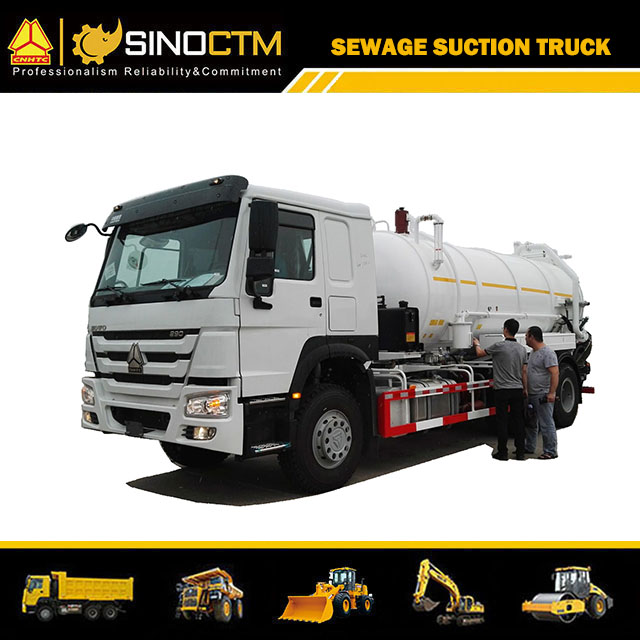 Sinotruk HOWO grand volume 15000L 18000L camion de jet d'aspiration des eaux usées sous vide