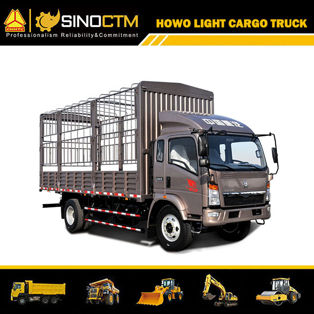 Sino camion HOWO camion camion pieu camion de clôture à plat 4X2 Diesel mini camion de fret léger