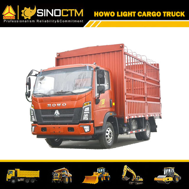 6 roues 8 tonnes HOWO camion fourgon fermé en aluminium