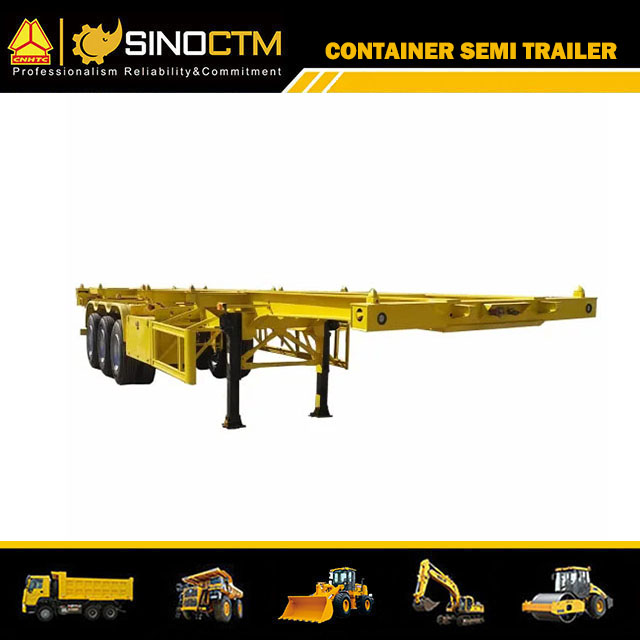 40FT 3 essieux à plat/transport de marchandises semi-remorque avec serrure de conteneur 10PCS