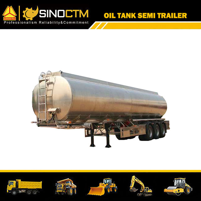 3 essieux 45cbm 4 compartiments carburant diesel huile camion-citerne en alliage d'aluminium semi-remorque avec camion tracteur