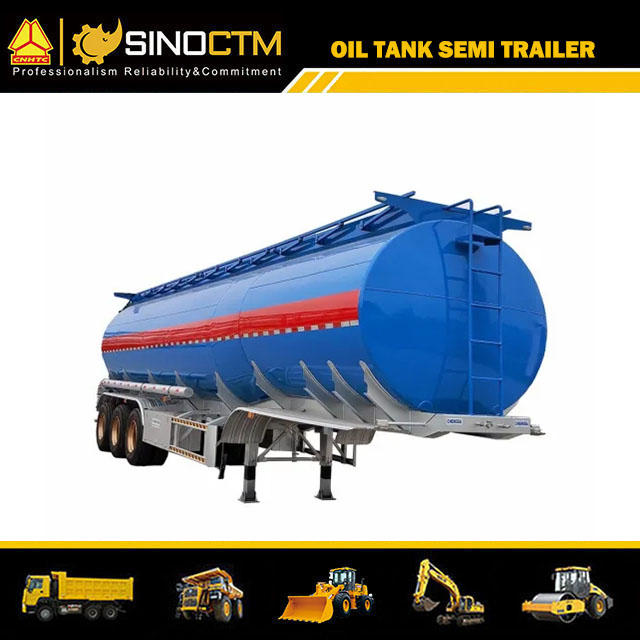 60cbm/60000L pétrolier en acier au carbone semi-remorque pour le transport de carburant/diesel/brut