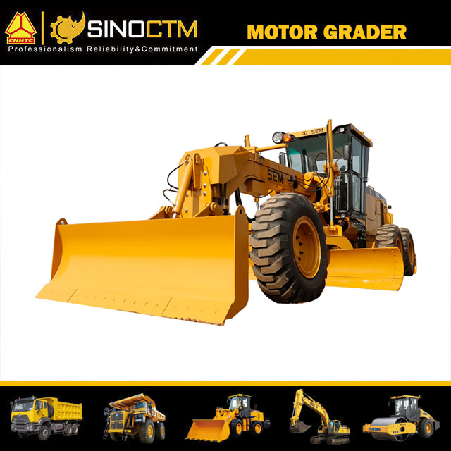 Niveleuse à lame SEM919, niveleuse à moteur 190HP avec bulldozer avant