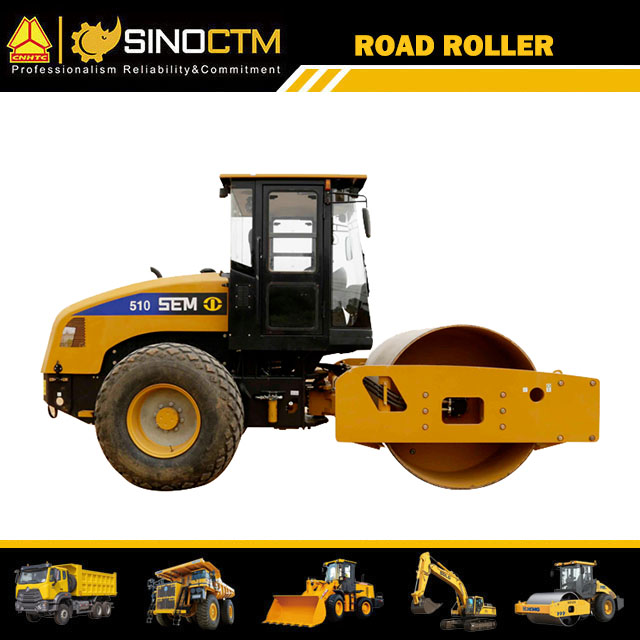 1. Rouleau routier vibrant Catpiller Sem 10 tonnes Sem510 avec tambour unique