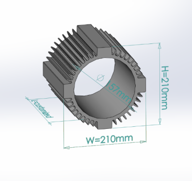 Industrial Aluminum Extrusion Heat Sink