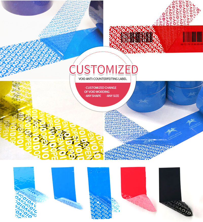 Packing Shipping Security Tamper Evident Self Adhesive Tape DX001T