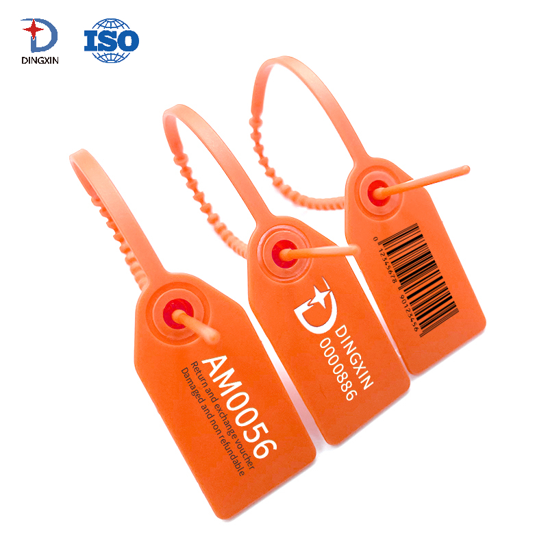 17CM Orange White Plastic Seal Tag DX6-305P