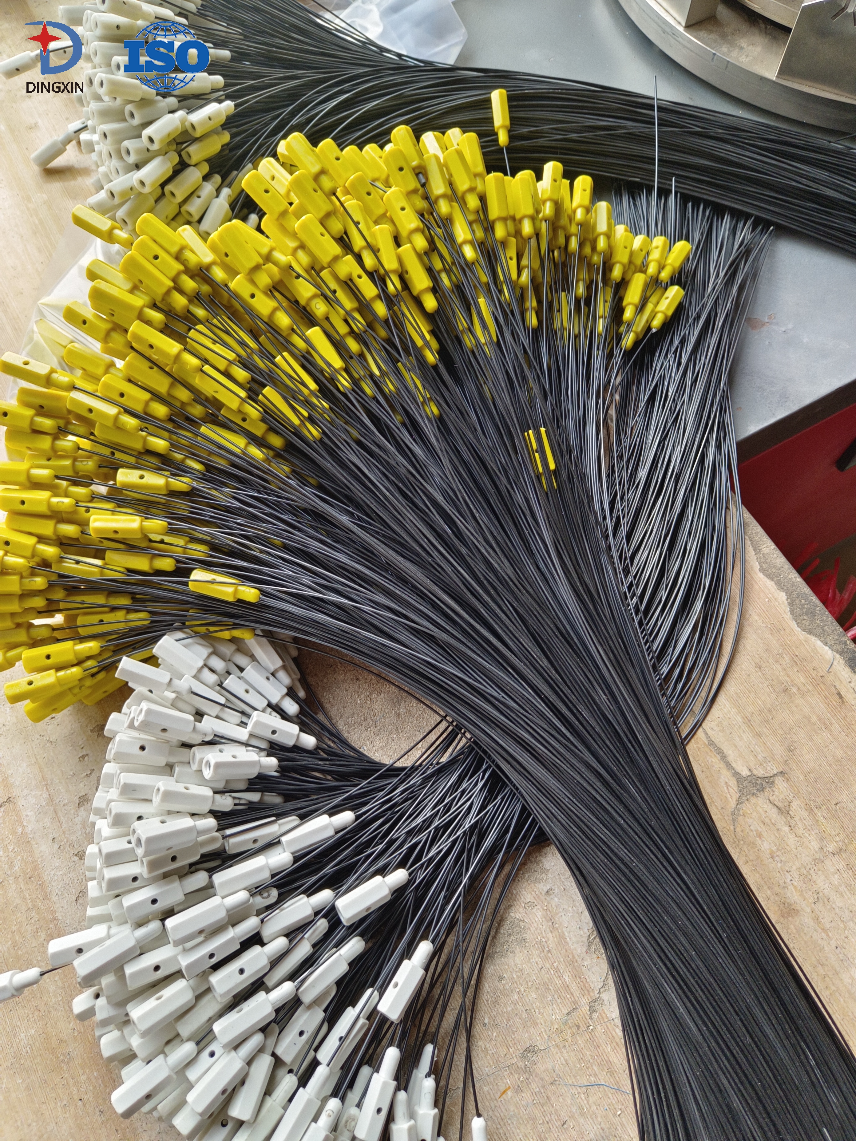  Disposable Pull Tight 1.8mm Hexagonal Security Wire Plastic Cable Seal