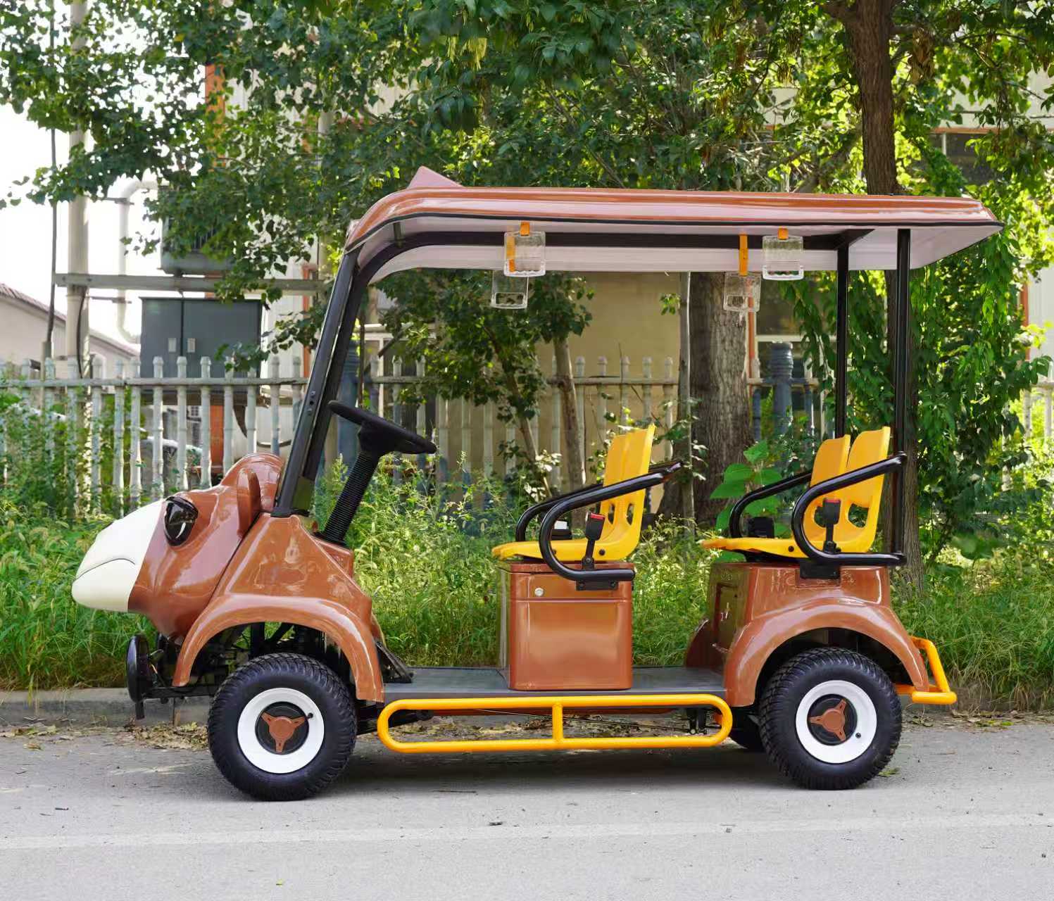 Cartoon-style sightseeing train