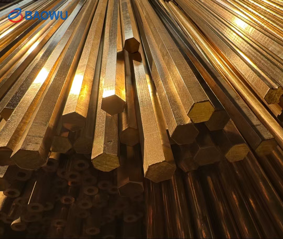 Brass hexagonal rods