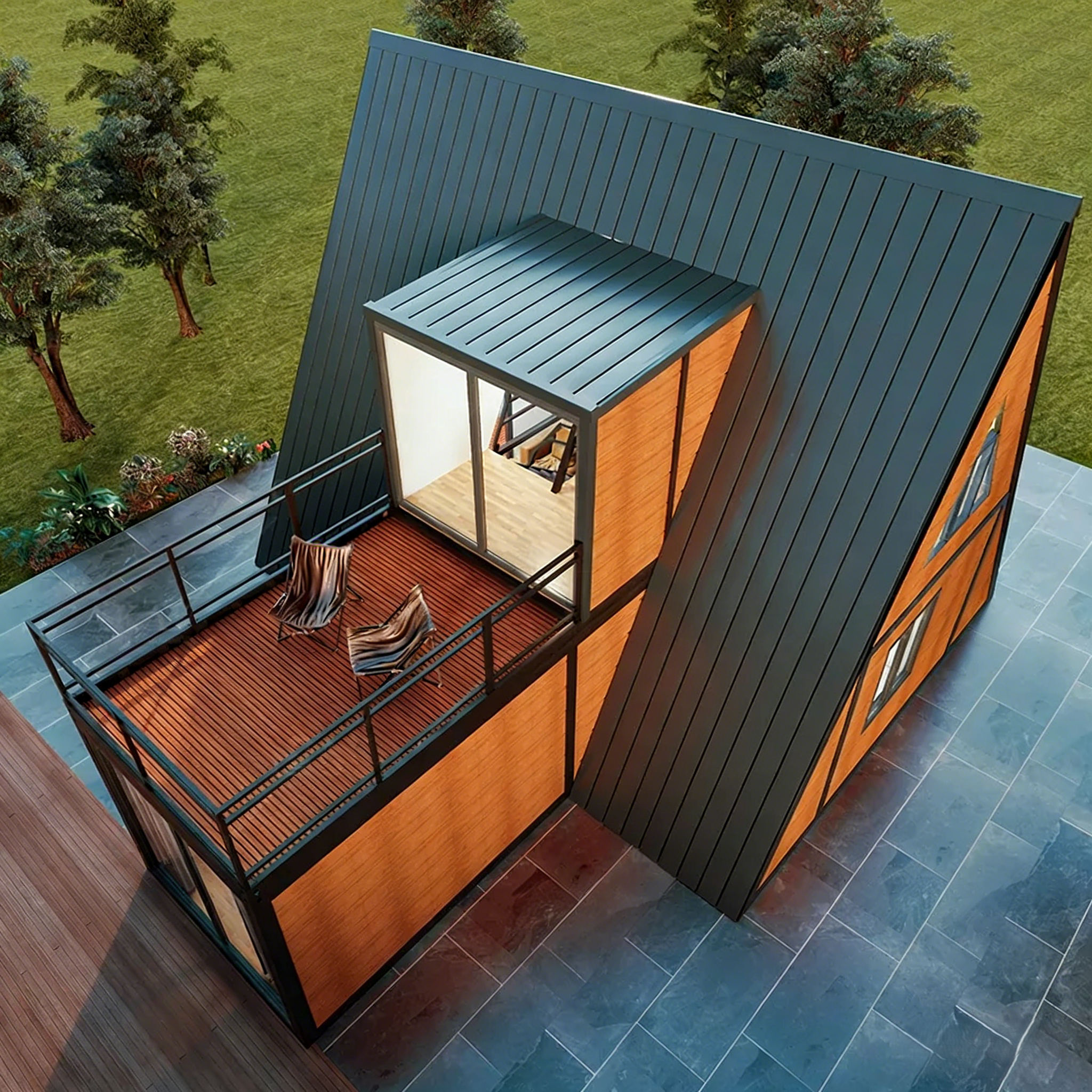 A-frame Triangle Prefab House