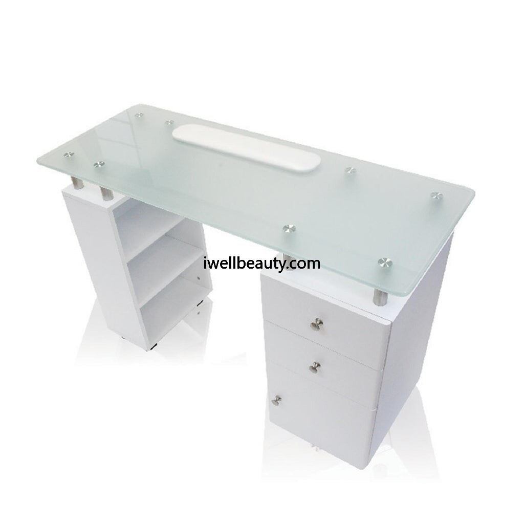 White manicure table-MD-NM-0006