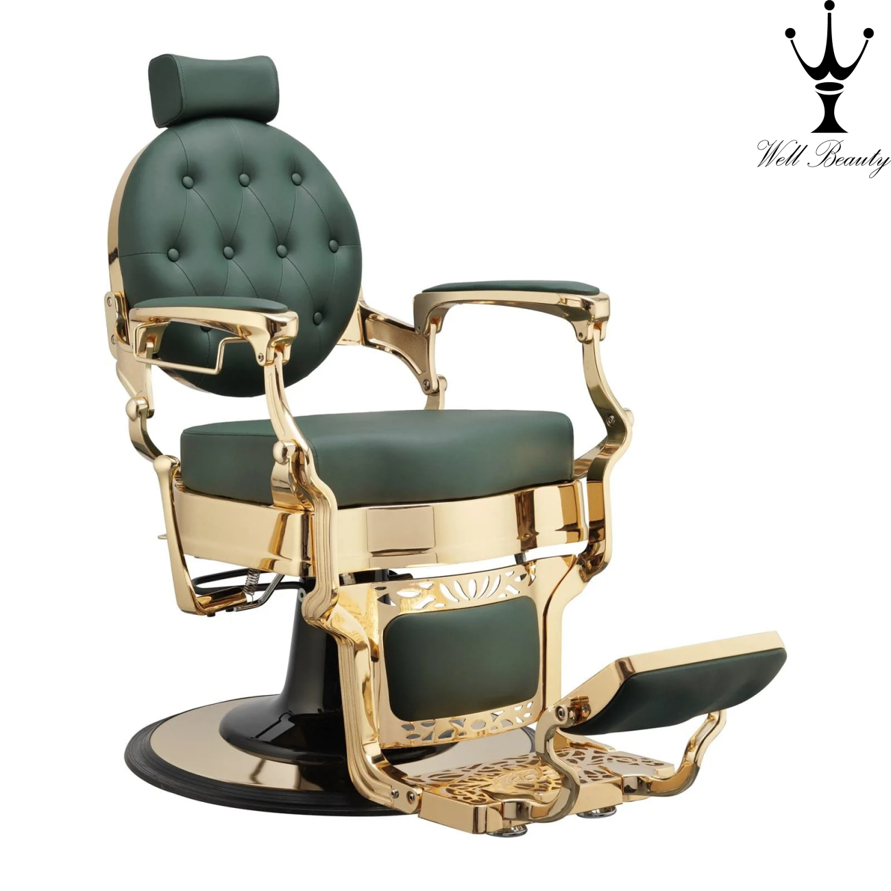 Green+Gold barber chair-MD-BC0044