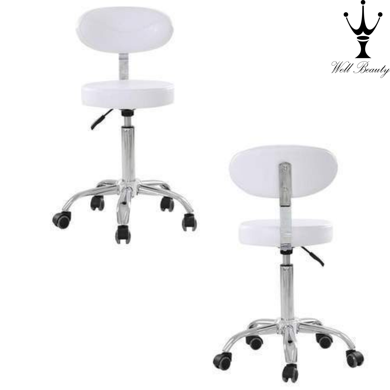 White barber technician stools-MD-BT0015
