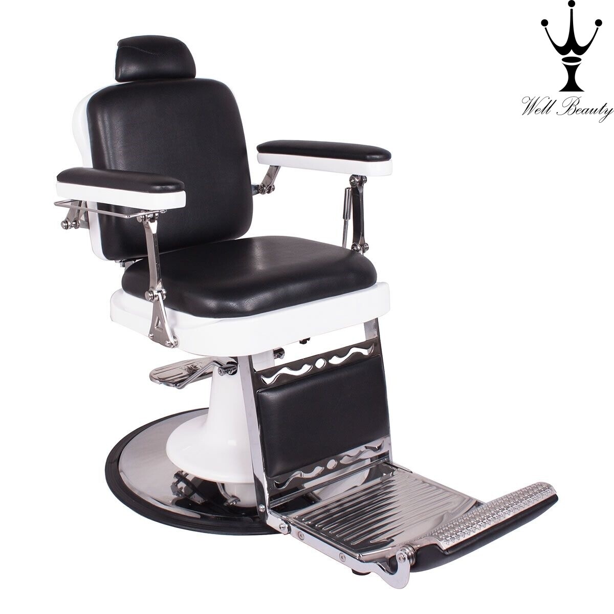 Black+White barber chair-MD-BC0014