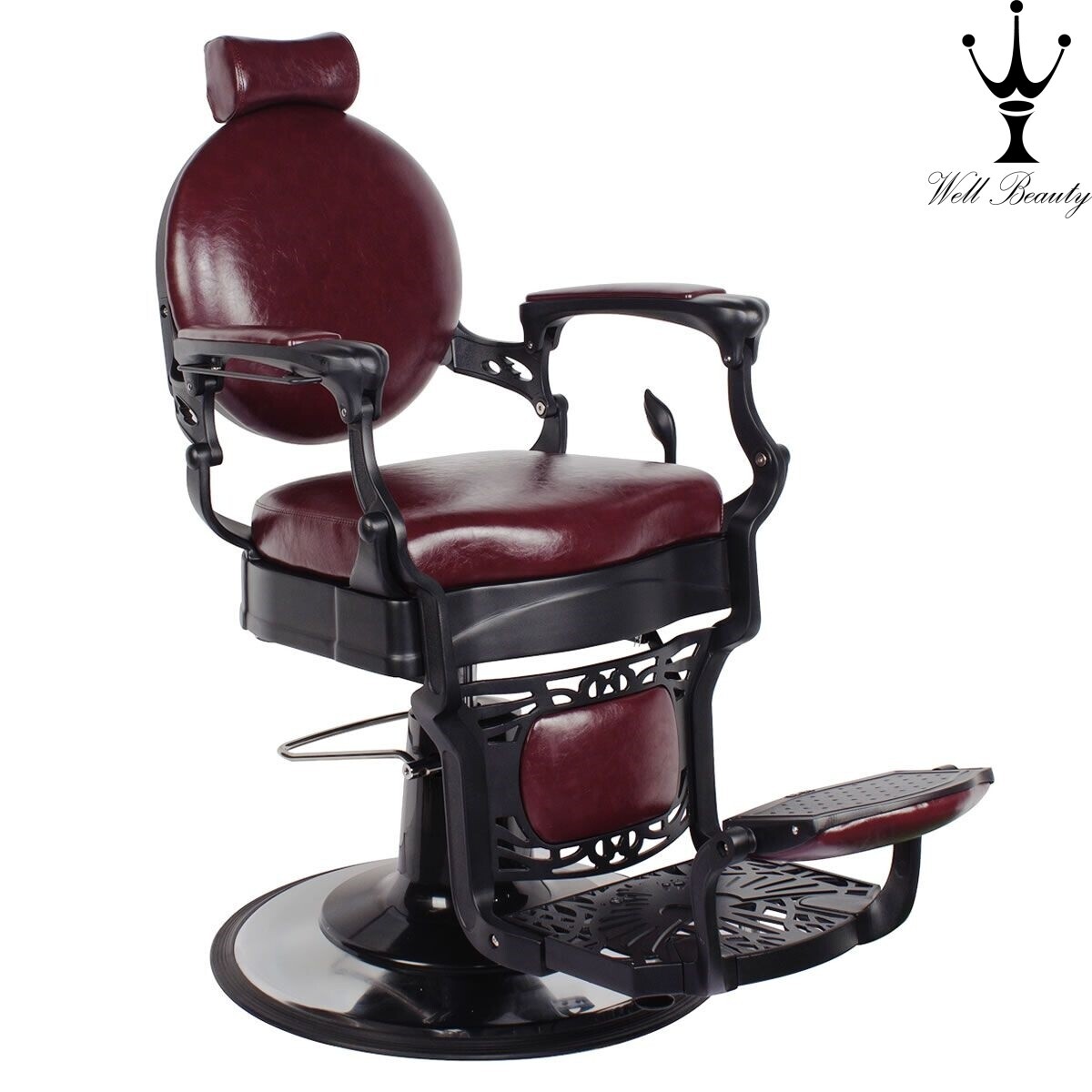 Crimson+Black barber chair-MD-BC0009